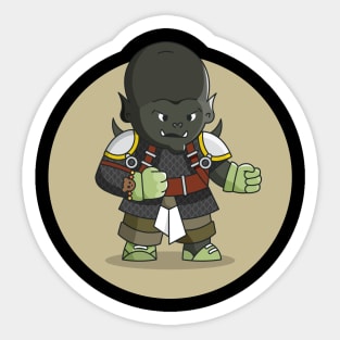 Relic Hunters - Dark Grey Orc with Chainmail Sticker